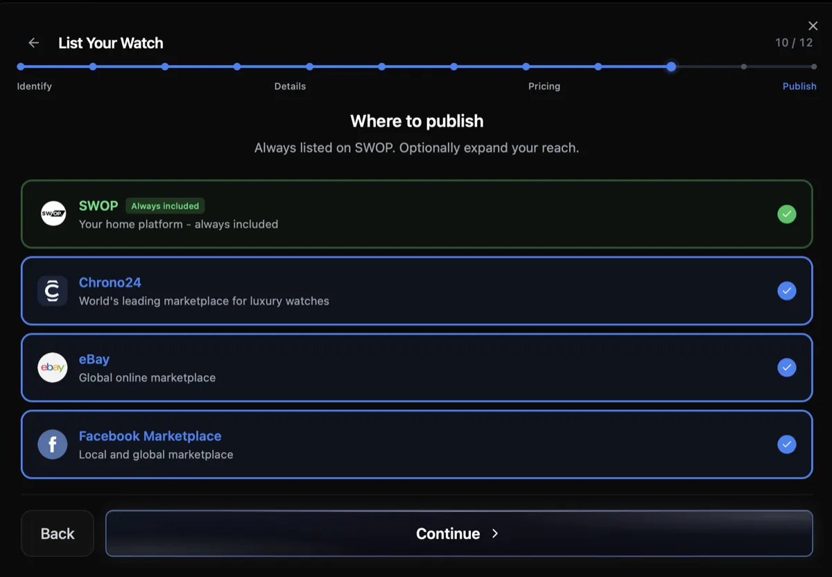 Autonomous Cross-Listing in a few Seconds
